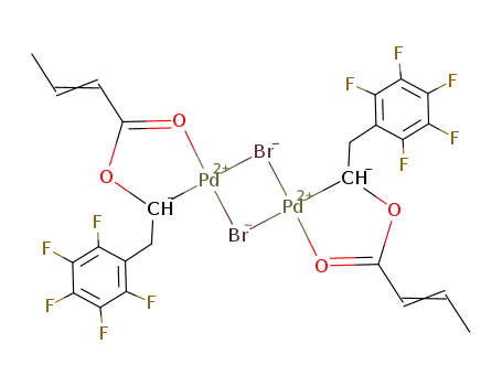 [PdBr(pentafluorophenyl-CH<sub>2</sub>CHOC(CH=CHCH<sub>3</sub>)O)]2