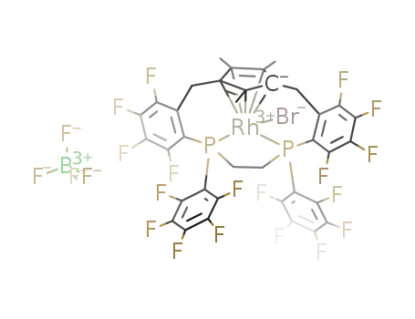 [(η(5)-C5Me3[CH2C6F4P(C6F5)2CH2]2-1,3)RhBr](+).BF4(-)