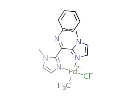 CH<sub>3</sub>PdCl[(C<sub>3</sub>H<sub>2</sub>N<sub>2</sub>CH<sub>3</sub>)2CNC<sub>6</sub>H<sub>5</sub>]