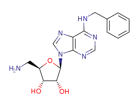 (2R,3S,4R,5R)-2-Aminomethyl-5-(6-benzylamino-purin-9-yl)-tetrahydro-furan-3,4-diol