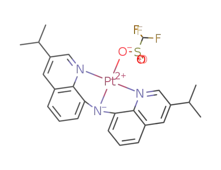 N(C<sub>9</sub>H<sub>5</sub>CH(CH<sub>3</sub>)2N)2PtOSO<sub>2</sub>CF<sub>3</sub>