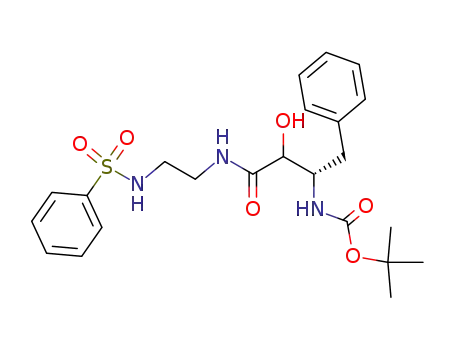 [2-(2-benzenesulfonylamino-ethylcarbamoyl)-1-benzyl-2-hydroxy-ethyl]-carbamic acid <i>tert</i>-butyl ester