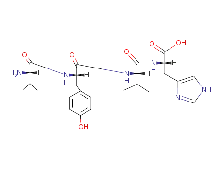 Molecular Structure of 41839-93-4 (L-Histidine, N-[N-(N-L-valyl-L-tyrosyl)-L-valyl]-)