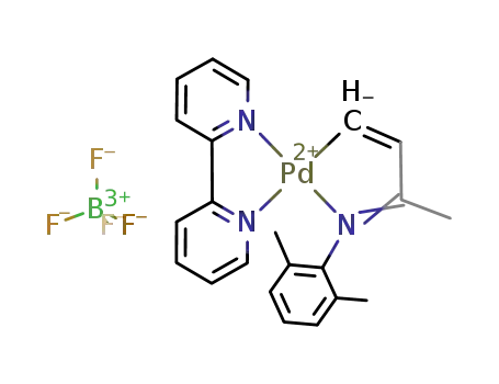 [(2,2'-bipyridine)Pd(C<sub>2</sub>H<sub>2</sub>C(=N-2,6-Me<sub>2</sub>C<sub>6</sub>H<sub>3</sub>)Me)]BF<sub>4</sub>