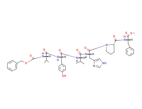 <i>N</i>-benzyloxycarbonyl-L-valyl=>L-tyrosyl=>L-valyl=>L-histidyl=>L-prolyl=>L-phenylalanine-methyl ester