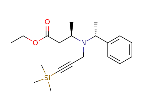 Molecular Structure of 192655-84-8 ((R)-3-[((R)-1-Phenyl-ethyl)-(3-trimethylsilanyl-prop-2-ynyl)-amino]-butyric acid ethyl ester)