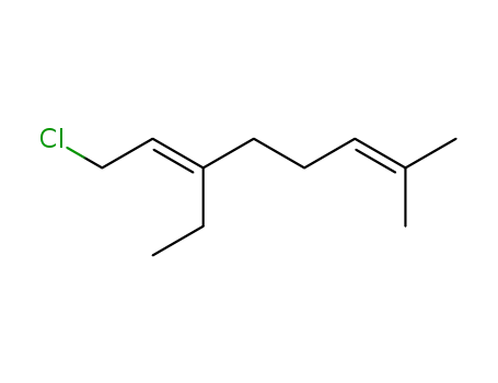 Molecular Structure of 61685-10-7 (2,6-Octadiene, 1-chloro-3-ethyl-7-methyl-, (E)-)
