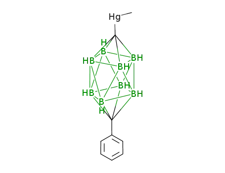 Molecular Structure of 37099-59-5 (1,10-C<sub>2</sub>B<sub>8</sub>H<sub>8</sub>-1-HgCH<sub>3</sub>-10-C<sub>6</sub>H<sub>5</sub>)