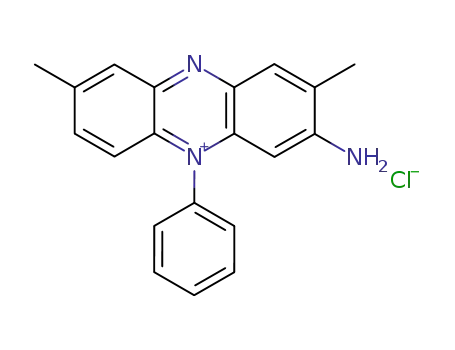 Molecular Structure of 4587-04-6 (Phenazinium, 3-amino-2,8-dimethyl-5-phenyl-, chloride)
