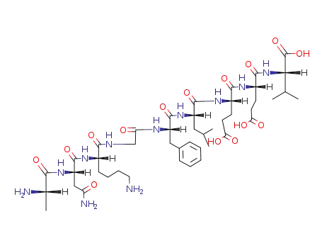 Molecular Structure of 106083-79-8 (H-Ala-Asn-Lys-Gly-Phe-Leu-Glu-Glu-Val-OH)