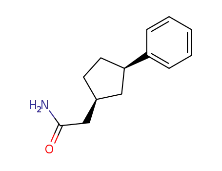 Molecular Structure of 62457-62-9 (Cyclopentaneacetamide, 3-phenyl-, cis-)