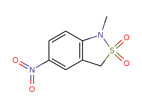 Molecular Structure of 30725-77-0 (2,1-Benzisothiazole, 1,3-dihydro-1-methyl-5-nitro-, 2,2-dioxide)