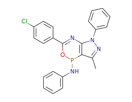 Pyrazolo[4,3-c][1,5,2]oxazaphosphorin-1(5H)-amine,
3-(4-chlorophenyl)-7-methyl-N,5-diphenyl-