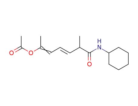 Molecular Structure of 1724-26-1 (3,5-Heptadienamide, 6-(acetyloxy)-N-cyclohexyl-2-methyl-)
