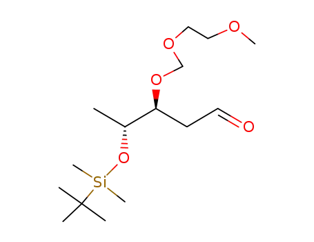 (-)-<3(S),4(R)>-3-(2-methoxyethoxymethoxy)-4-(tert-butyldimethylsilyloxy)pentanal