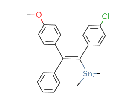 PhC(C<sub>6</sub>H<sub>4</sub>-p-OMe)C(SnMe<sub>3</sub>)(C<sub>6</sub>H<sub>4</sub>-p-Cl)