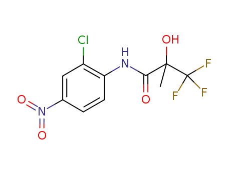 Molecular Structure of 242139-33-9 (N-(2-chloro-4-nitrophenyl)-2-hydroxy-2-methyl-3,3,3-trifluoropropanamide)
