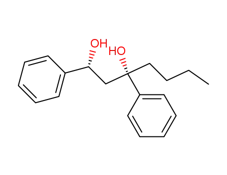 Molecular Structure of 128720-55-8 ((1R,3S)-1,3-Diphenyl-heptane-1,3-diol)