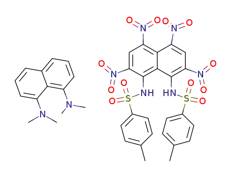 2,4,5,7-tetranitro-1,8-bis(4-toluenesulphonamido)naphthalene bis(1,8-dimethylamino)napthalene salt
