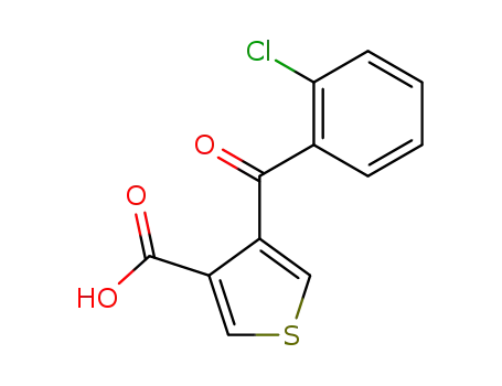 Molecular Structure of 89479-34-5 (3-Thiophenecarboxylic acid, 4-(2-chlorobenzoyl)-)