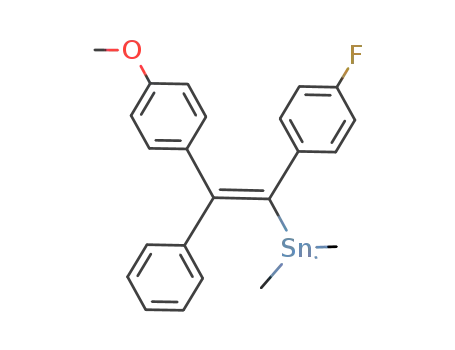 PhC(C<sub>6</sub>H<sub>4</sub>-p-OMe)C(SnMe<sub>3</sub>)(C<sub>6</sub>H<sub>4</sub>-p-F)