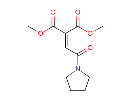 Molecular Structure of 133683-69-9 (Propanedioic acid, [2-oxo-2-(1-pyrrolidinyl)ethylidene]-, dimethyl ester)