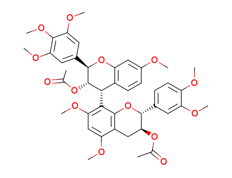 (2R,3S,4R)-2,3-trans-3,4-cis-3-acetoxy-4-<(2R,3S)-2,3-trans-3-acetoxy-3',4',5,7-tetramethoxyflavan-8-yl>-3',4',5',7-tetramethoxyflavan