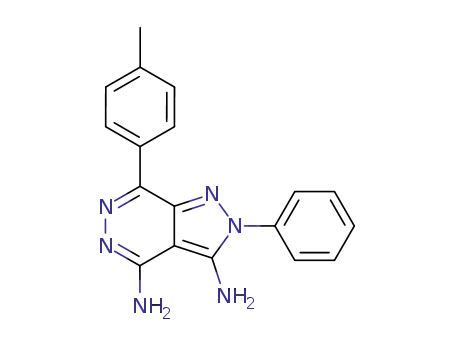 Molecular Structure of 93745-33-6 (2H-Pyrazolo[3,4-d]pyridazine-3,4-diamine,
7-(4-methylphenyl)-2-phenyl-)