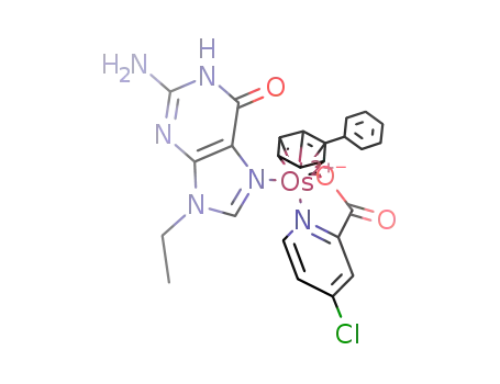 (η6-biphenyl)(4-chloropicolinato)(9-ethylguanine-N1)osmium(II)(1+)