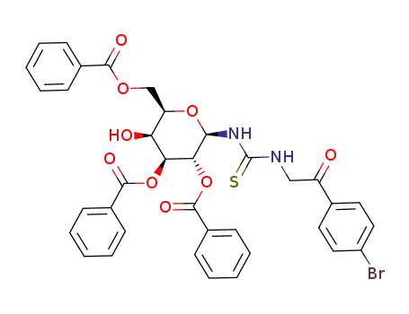 N-(p-bromophenacyl)-N'-(2,3,6-tri-O-benzoyl-β-D-galactopyranosyl)thiourea