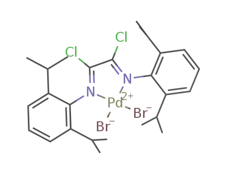 Br<sub>2</sub>Pd(C<sub>6</sub>H<sub>3</sub>(CH(CH<sub>3</sub>)2)2NCClCClNC<sub>6</sub>H<sub>3</sub>(CH(CH<sub>3</sub>)2)2)