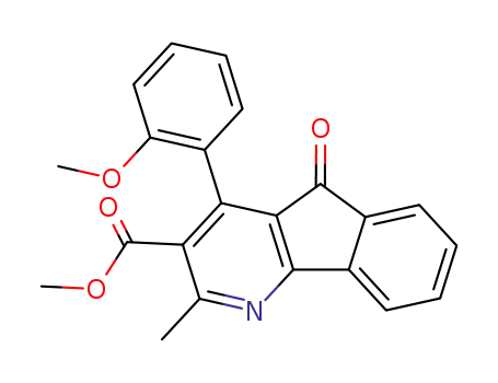 Molecular Structure of 128691-56-5 (5H-Indeno[1,2-b]pyridine-3-carboxylic acid,
4-(2-methoxyphenyl)-2-methyl-5-oxo-, methyl ester)