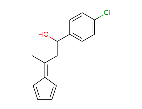 Molecular Structure of 121896-63-7 (1-(4-Chloro-phenyl)-3-cyclopenta-2,4-dienylidene-butan-1-ol)