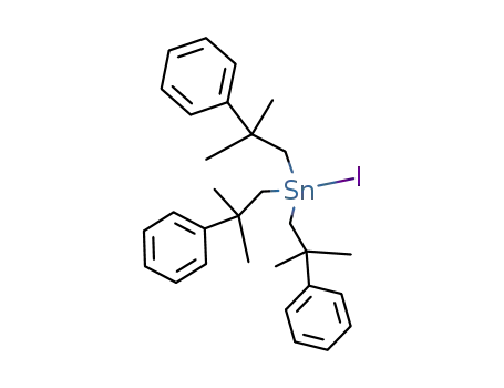 tris(2-methyl-2-phenylpropyl)stannane iodide