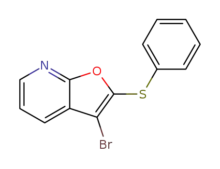 Molecular Structure of 142502-90-7 (2-phenylthio-3-bromofuro<2,3-b>pyridine)