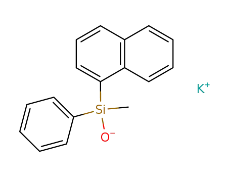 Molecular Structure of 3554-09-4 (potassium naphthylphenylmethylsilanolate)