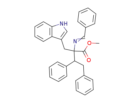 Molecular Structure of 114524-88-8 (Tryptophan, a-(1,2-diphenylethyl)-N-(phenylmethylene)-, methyl ester)