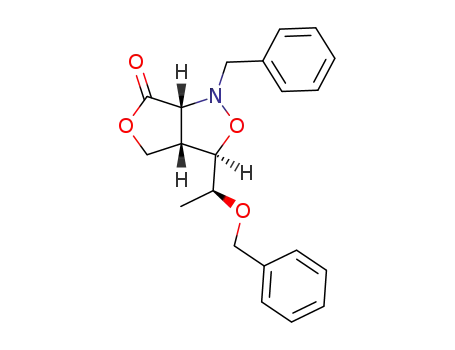 <3R,3aR,6aR(S)>-Tetrahydro-3-(1-(phenylmethoxy)ethyl)-1-(phenylmethyl)-1H,6H-furo<3,4-c>isoxazol-6-one