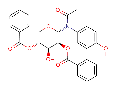 N-acetyl-2,4-di-O-benzoyl-N-p-methoxyphenyl-α-D-lyxopyranosylamine