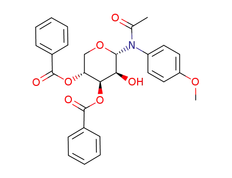 N-acetyl-3,4-di-O-benzoyl-N-p-methoxyphenyl-α-D-lyxopyranosylamine