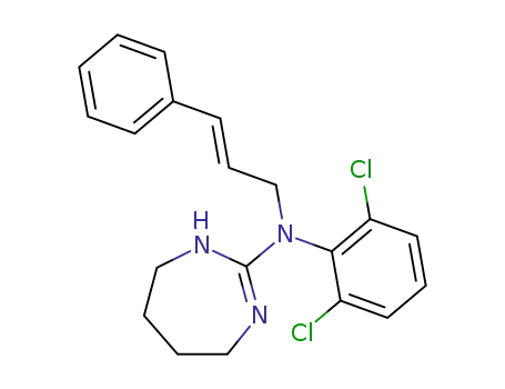 Molecular Structure of 112331-90-5 (1H-1,3-Diazepin-2-amine,
N-(2,6-dichlorophenyl)-4,5,6,7-tetrahydro-N-(3-phenyl-2-propenyl)-)