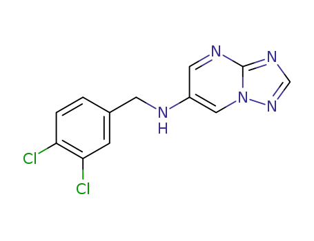 Molecular Structure of 1252803-83-0 (6-(3,4-dichlorophenylmethyl)amino-[1,2,4]triazolo[1,5-a]pyrimidine)