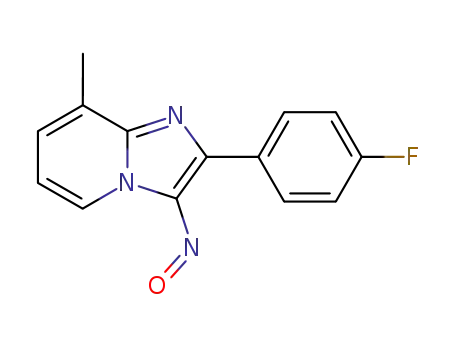Molecular Structure of 89185-37-5 (Imidazo[1,2-a]pyridine, 2-(4-fluorophenyl)-8-methyl-3-nitroso-)