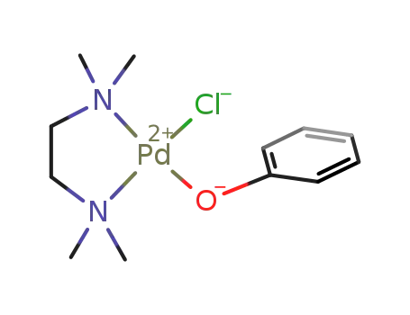 Molecular Structure of 162585-27-5 (PdCl(OC<sub>6</sub>H<sub>5</sub>)(N,N,N',N'-tetramethylethylenediamine))