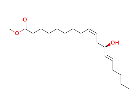 Molecular Structure of 107173-61-5 ((9Z,12R,13E)-12-Hydroxy-9,13-octadecadienoic acid methyl ester)