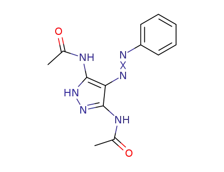 Molecular Structure of 62679-01-0 (Acetamide, N,N'-[4-(phenylazo)-1H-pyrazole-3,5-diyl]bis-)