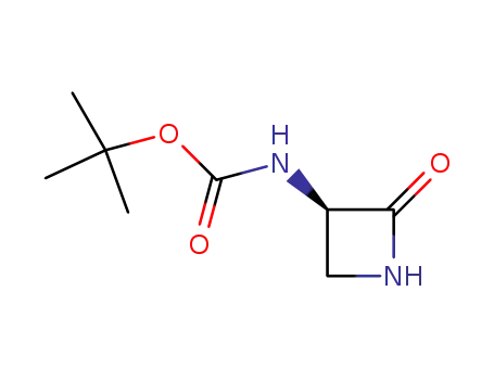 Molecular Structure of 88144-15-4 (Carbamic acid, (2-oxo-3-azetidinyl)-, 1,1-dimethylethyl ester, (R)-)