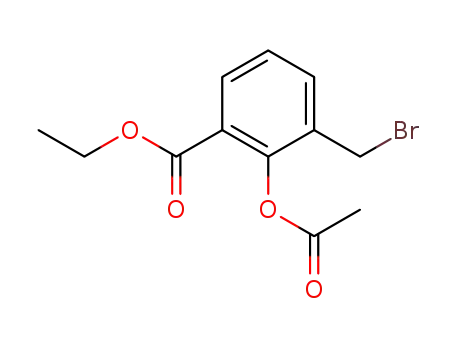 2-Acetoxy-3-bromomethyl-benzoic acid ethyl ester