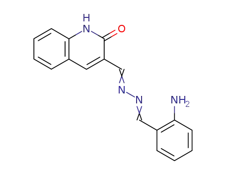 3-Quinolinecarboxaldehyde, 1,2-dihydro-2-oxo-,
3-[[(2-aminophenyl)methylene]hydrazone]