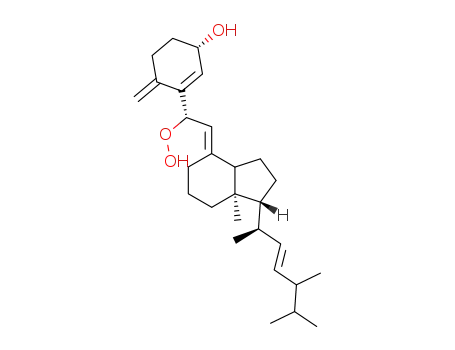 (S)-3-{(S)-1-Hydroperoxy-2-[(1R,7aR)-7a-methyl-1-((E)-(R)-1,4,5-trimethyl-hex-2-enyl)-octahydro-inden-(4E)-ylidene]-ethyl}-4-methylene-cyclohex-2-enol